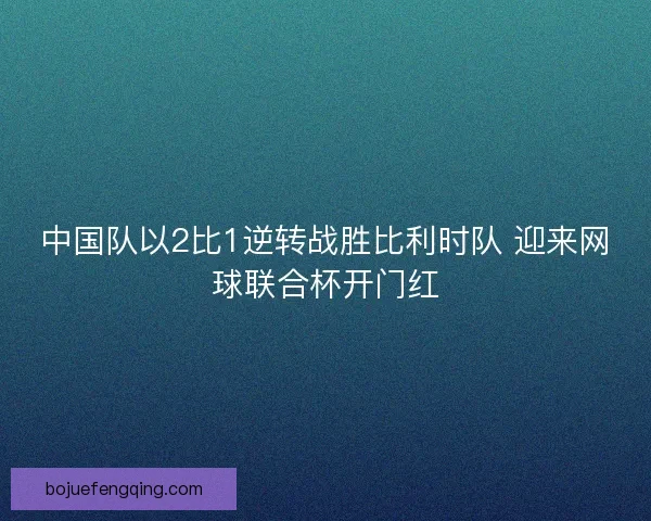 中国队以2比1逆转战胜比利时队 迎来网球联合杯开门红